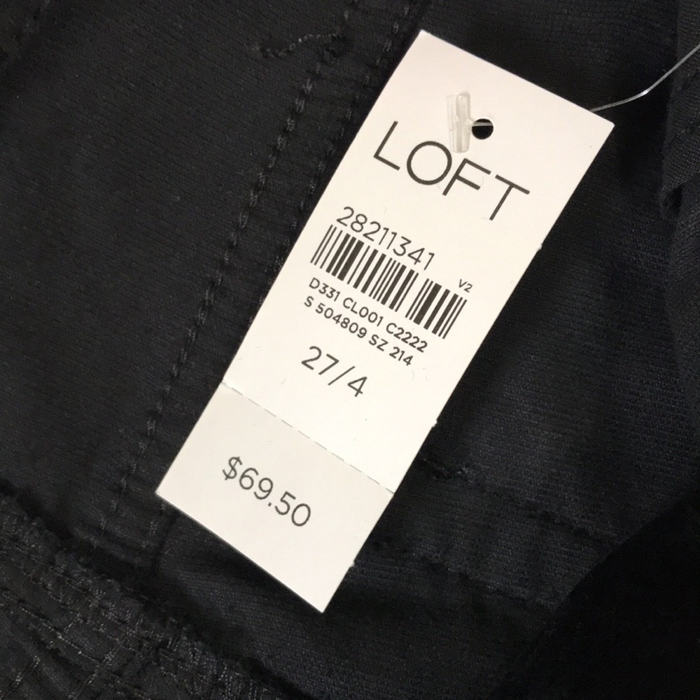 NWT Loft Velvet Skinny Pants Black - Picture 7 of 13